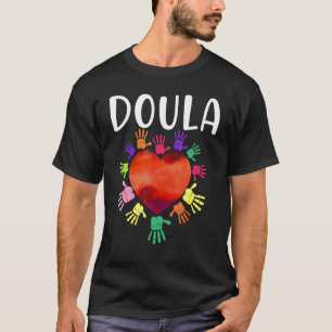 Camiseta Doula Birth Worker Heart Hands