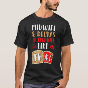 Camiseta Doula Midwest Treinador de Parto Apoio ao Posto de