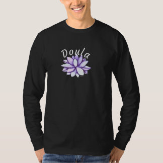 Camiseta Doula Peaceful Lotus Parteira Apoio ao Parto Nasci