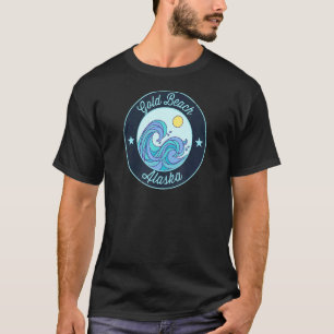 Camiseta Dourada Beach Ak Alaska Souvenir - Surfer Grap Náu