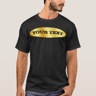 Camiseta Dourada de adição personalizada de texto personali