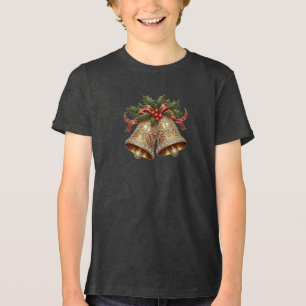 Camiseta Dourada de Natal Meninos T-Shirt