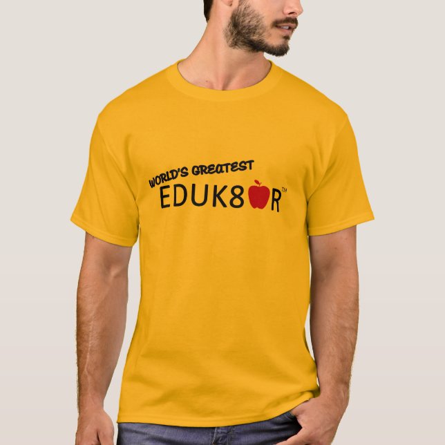 Camiseta Dourada do Maior Educador do Mundo (Frente)