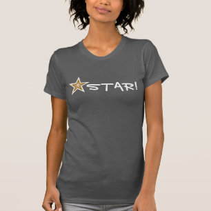 Camiseta "Dourada" Estrela Branca de Estrelas! cinza de t-s