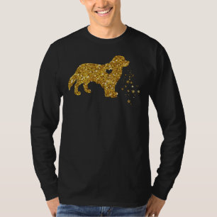 Camiseta Dourada Glitter Stars Labrador