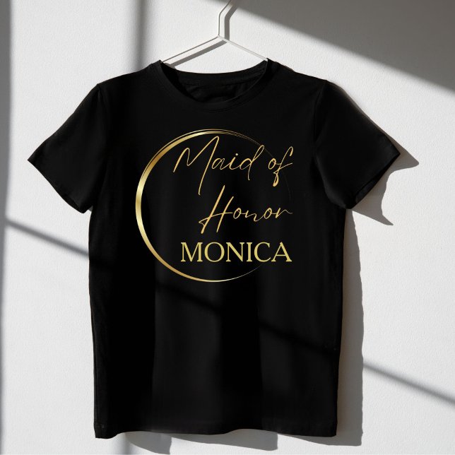 Camiseta Dourada madrinha de casamento personalizada minima (Criador carregado)