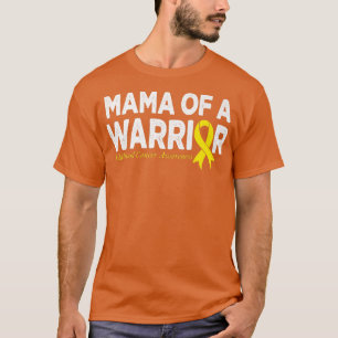 Camiseta Dourada Mamãe De Um Cancer De Infância Do Guerreir