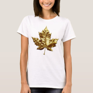 Camiseta Dourada Maple Leaf de Souvenir, Canadá, m