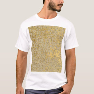 Camiseta Dourada Marblagem: Grunge Texture Design