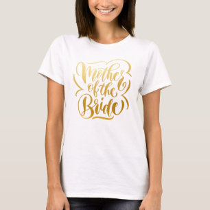 Camiseta Dourada Metálica Falsa Mãe da Noiva