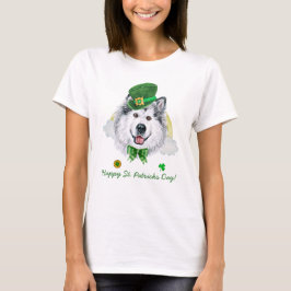 Camiseta Dourada Rua Engraçado Malamute, Dia dos Patrícios
