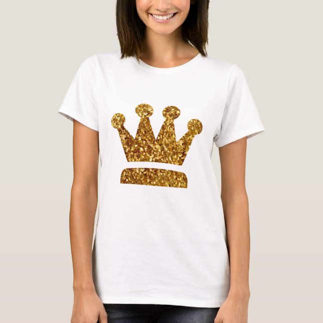 Camiseta Douradas Sequências da Rainha Coroa (Frente)