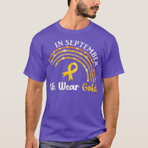 Camiseta Dourado Arco-Íris Em Setembro Vestimos A Infância