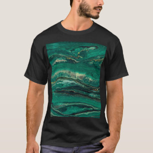 Camiseta Dourado Blue Marbling: Arte Fluida