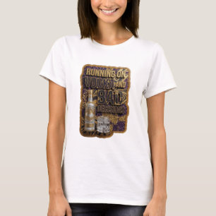 Camiseta Dourado Brilhante CORRENDO EM VODCA E MÁS DECISÕES