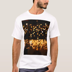 Camiseta Dourado brilho preto: fundo desfocado Abstrato