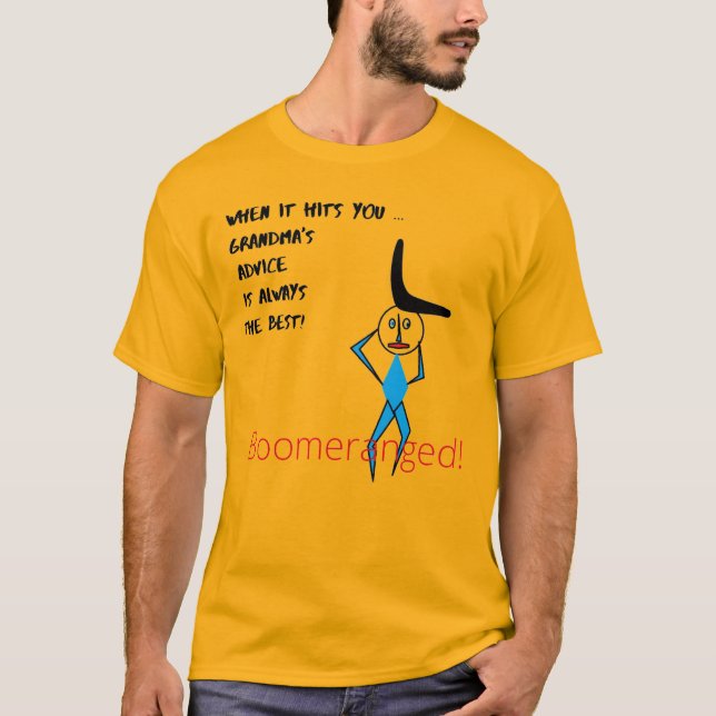Camiseta Dourado "Conselho da Vovó" Boomerangado (Frente)