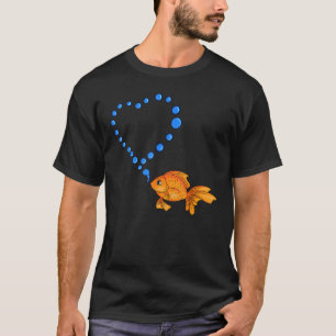 Camiseta Dourado Coração Amor Aquário Peixe Dono de Animal