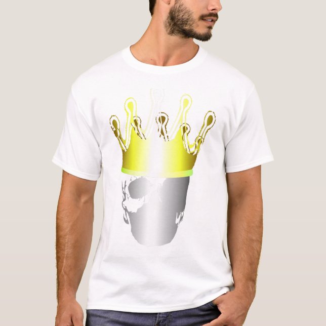 Camiseta Dourado Crânio Crown Simples (Frente)
