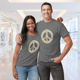 Camiseta Dourado e Branco - Sinal de Paz Celular