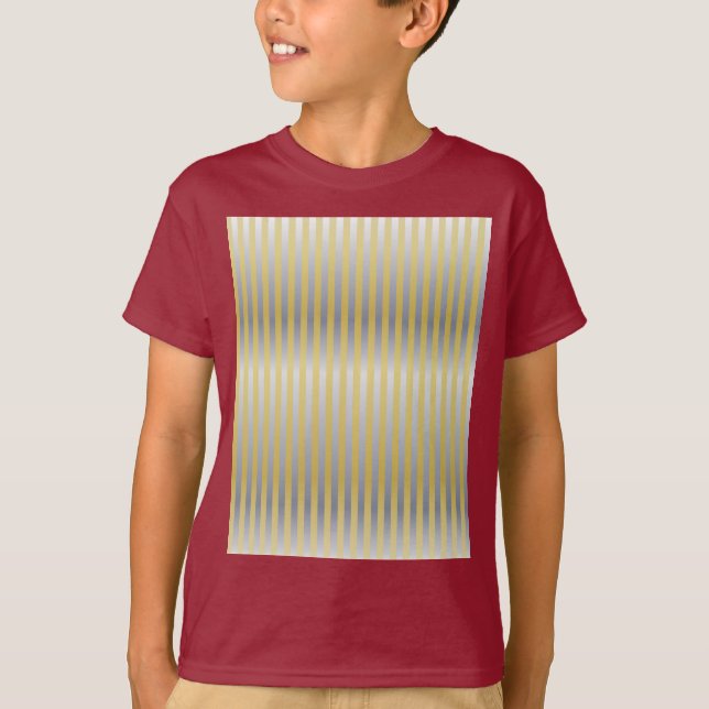 Camiseta Dourado e Prata (Stripes) (Frente)