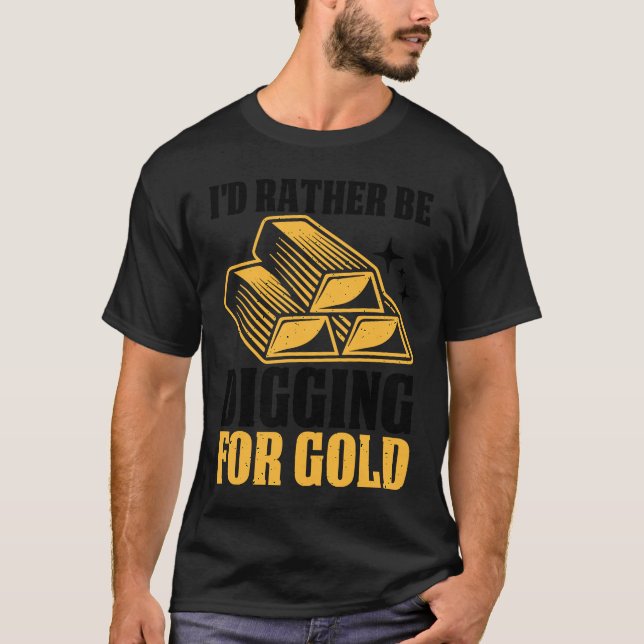 Camiseta Dourado espectador Dourado Miner Digger Treasure H (Frente)