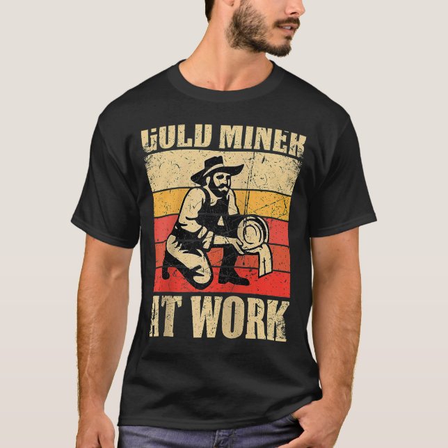 Camiseta Dourado espectador Dourado Miner Digger Treasure H (Frente)