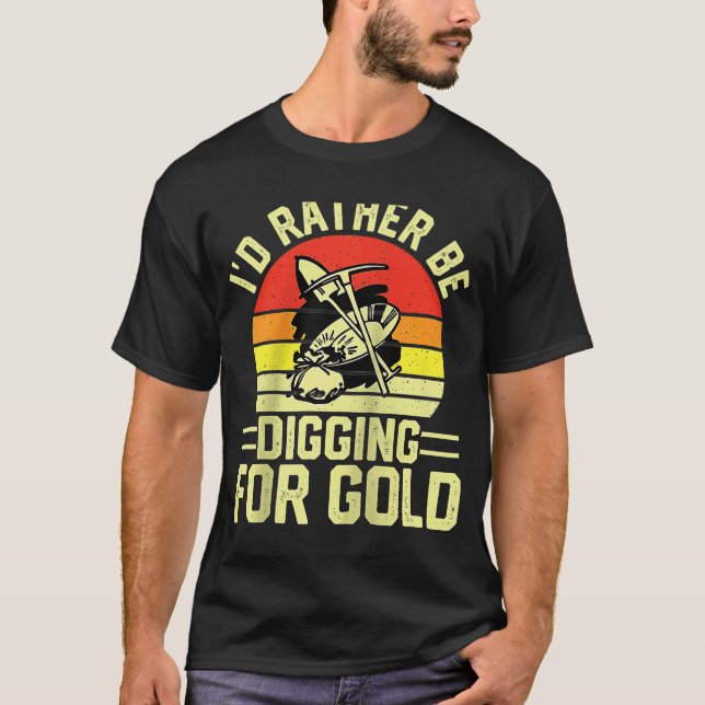 Camiseta Dourado espectador Dourado Miner Digger Treasure H (Frente)