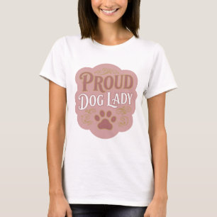 Camiseta Dourado Espirituoso PROUD DOG LADY Design Moderno