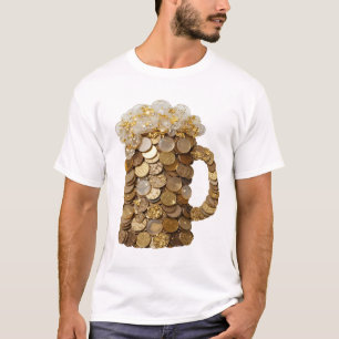 Camiseta Dourado Marcante GILDED CHEERS Design Personalizad