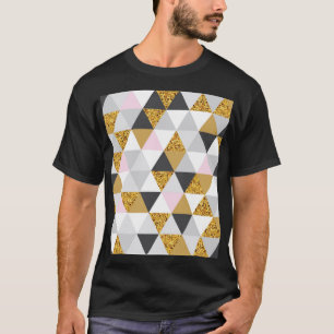 Camiseta Dourado mármore, textura geométrica perfeita