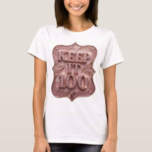 Camiseta Dourado Nítido MANTENHA 100 Design Personalizado