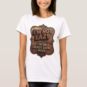 Camiseta Dourado Nítido NÃO ESTOU COM PREGUIÇA ESTOU NO MOD