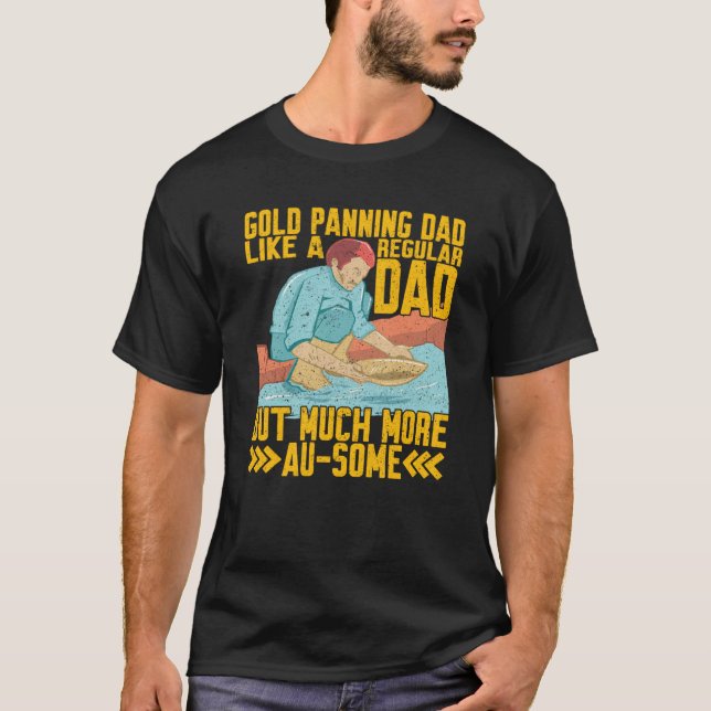 Camiseta Dourado Pai De Panorama Muito Mais Sobre Um Prospe (Frente)