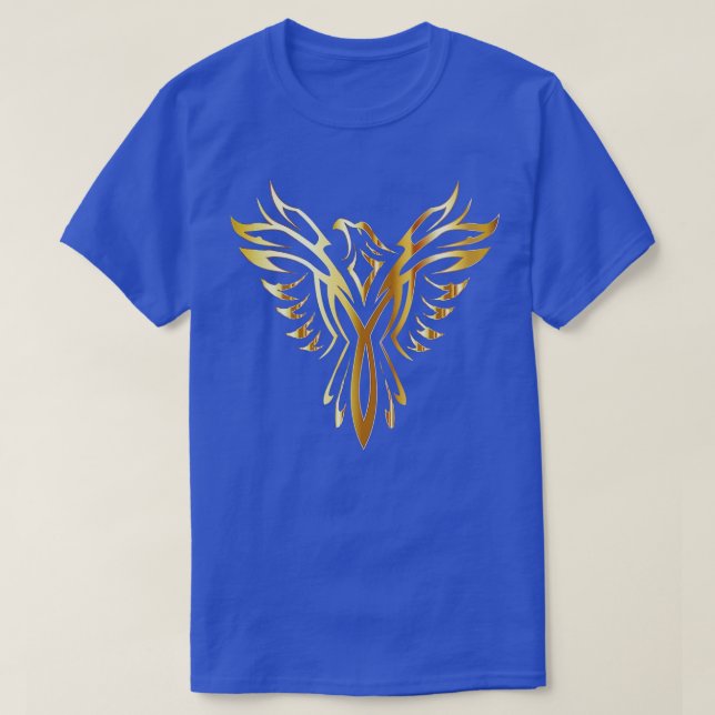 Camiseta Dourado Phoenix Firebird Phoenix Ficção Mítica B (Frente do Design)