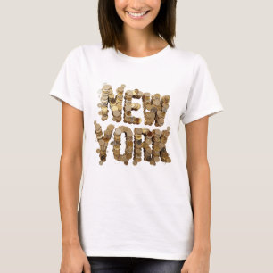 Camiseta Dourado Vibrante NEW YORK Impressão