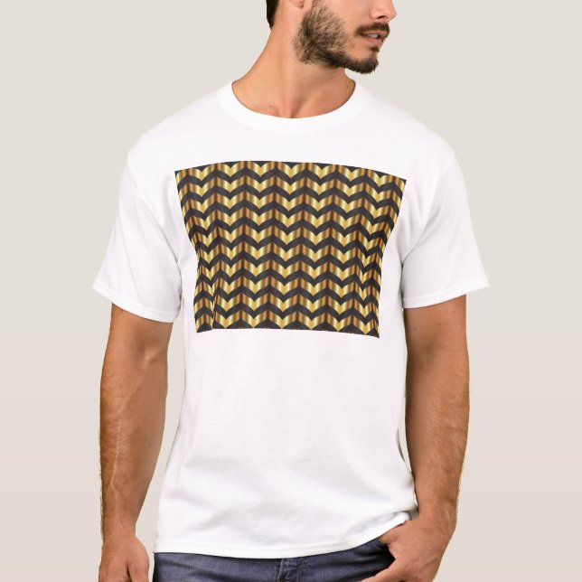 Camiseta dourados por chevron (Frente)