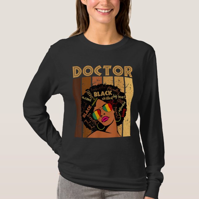 Camiseta Doutor Afro-Americana História Negra M (Frente)