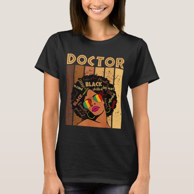 Camiseta Doutor Afro-Americana História Negra M (Frente)