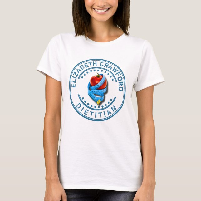Camiseta Doutor Com Measuring Gravação de Dietologist da (Frente)