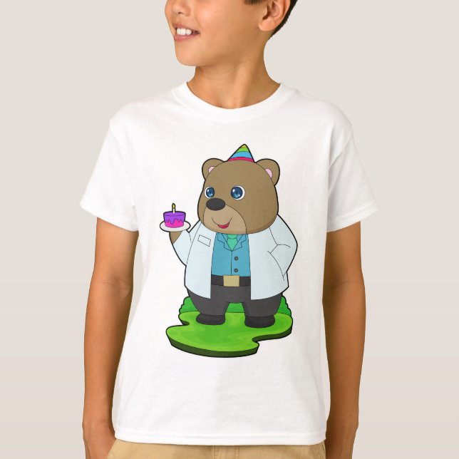 Camiseta Doutor de Aniversário de Urso (Frente)