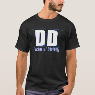Camiseta Doutor do DD do LOGOTIPO do acrônimo da divindade