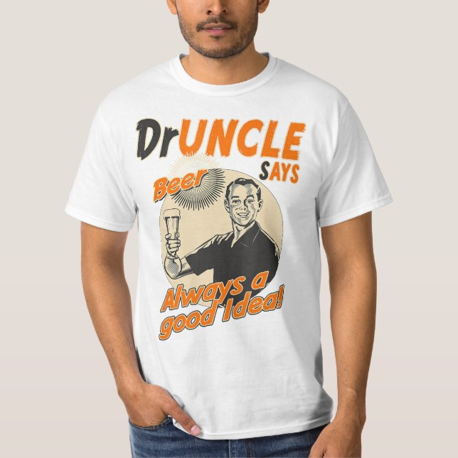 Camiseta Doutor Engraçado Tio o Bêbado T-Shirt Bêbado (Frente)