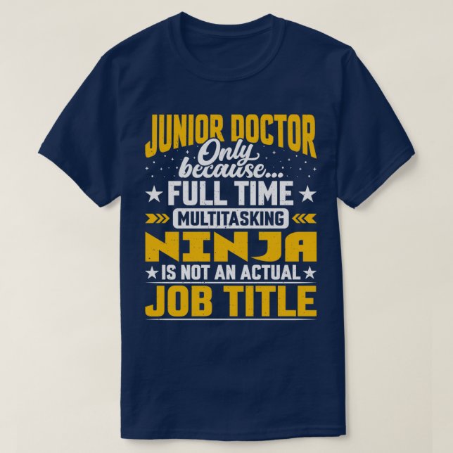 Camiseta Doutor Júnior Cargo Cargo Engraçado Júnior Médico  (Frente do Design)