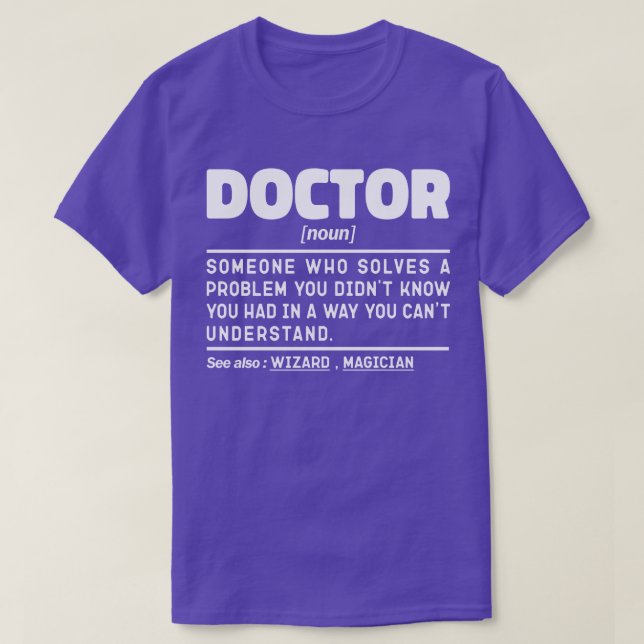 Camiseta Doutor Noun Legal Médico Trabalhador Sarcástico Di (Frente do Design)