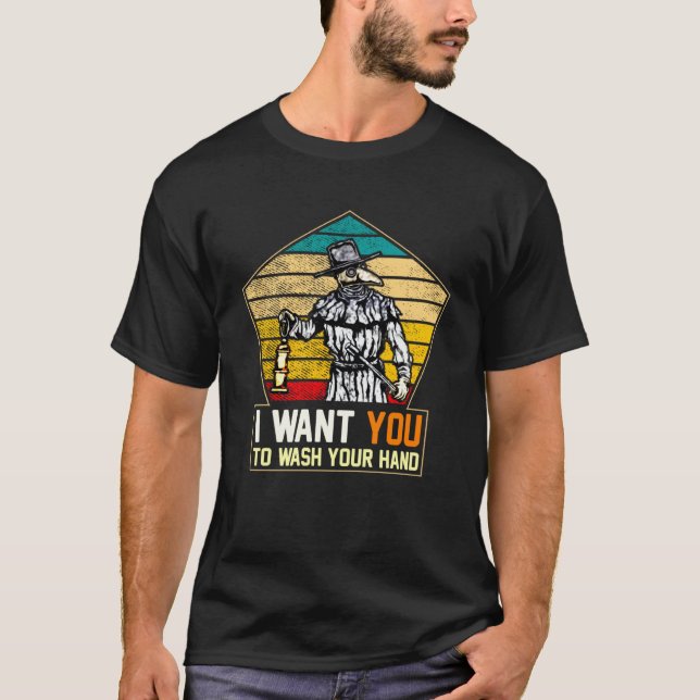 Camiseta Doutor, quero que lave as mãos. (Frente)