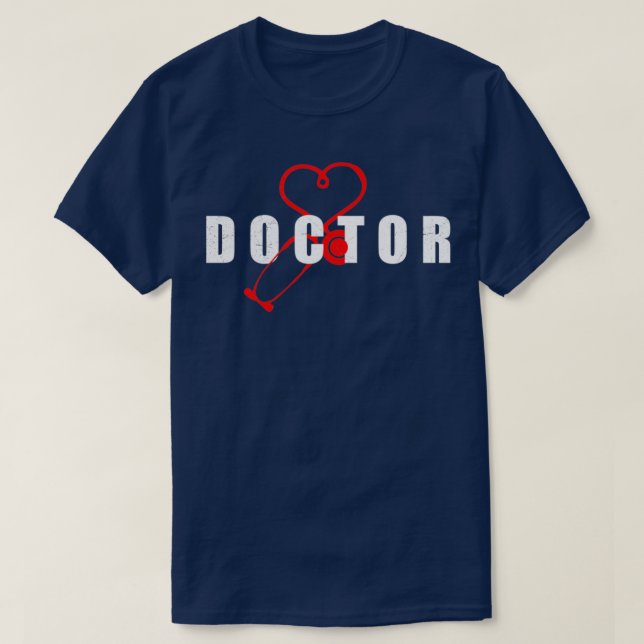 Camiseta Doutor Stethoscope Heart Love Funny Gift Idea 1 (Frente do Design)