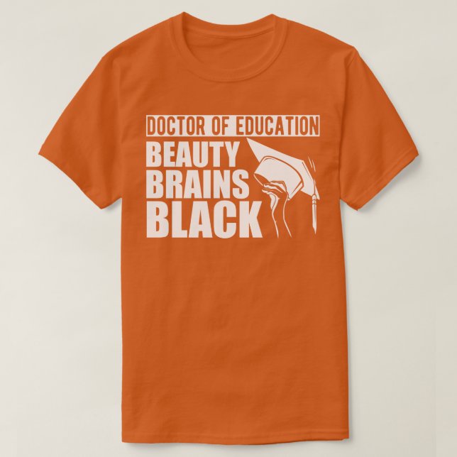 Camiseta Doutora em educação, inteligência de beleza (Frente do Design)