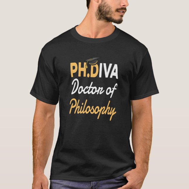 Camiseta Doutora Em Filosofia Ph Diva Para Doutorado (Frente)
