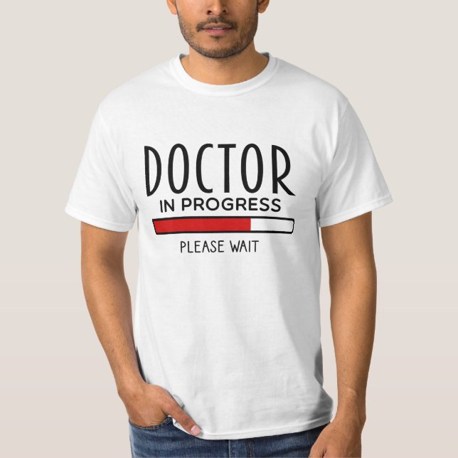 Camiseta Doutora em T-Shirt em Estudante em Andamento (Frente)